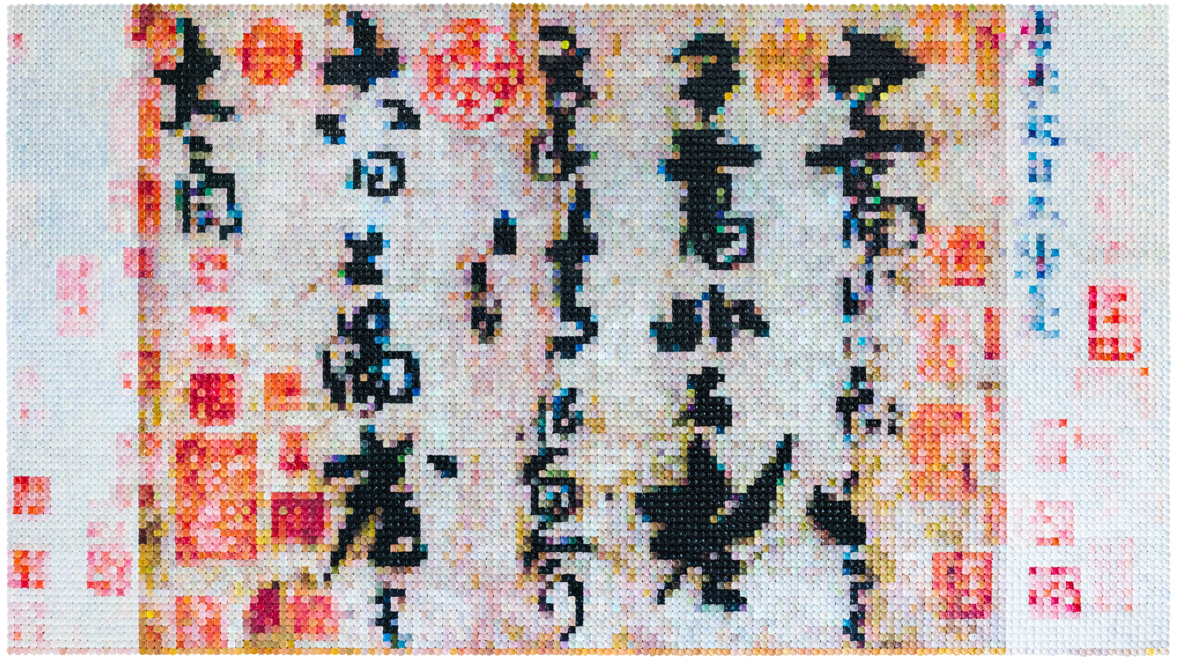 石村《李白上阳台帖》,横版布面油画